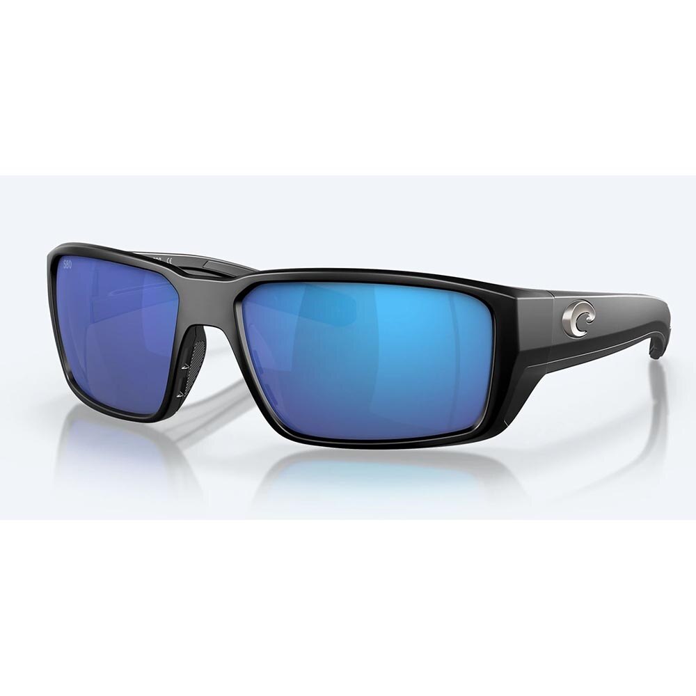 Costa Fantail Pro Sunglasses Polarized in Matte Black with Blue Mirror 580G